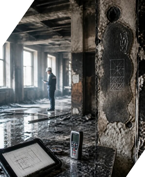 Обследование зданий после пожара в Павловском Посаде от 15243 р. | ЭкспертизаРоссия