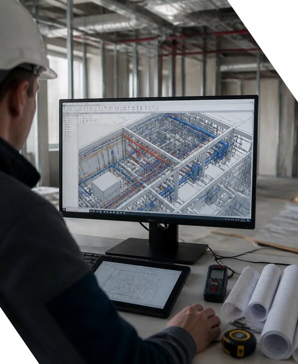 Создание BIM модели инженерных сетей для объектов в Павловском Посаде